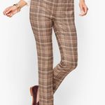 Talbots  Brown‎ Plaid Wool Ankle Pants Size 6 Slim Taper Classic Workwear Photo 0