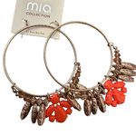 MISHA COLLECTION‎ Gold and Orange Bohemian Earrings Photo 0