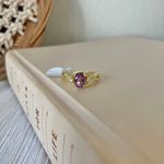 Boutique NWT Gold Amethyst Oval Cut Ring “Brigitta” Light Purple Promise Engagement Jewelry Photo 8