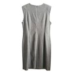 Banana Republic  Gray Sleeveless Sculpted Shoulder Sheath Midi Dress Size 14 Photo 1