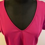 Sincerely Jules 2. Fuchsia Active V-Neck Shirt Short Sleeve Women’s Top Size L Photo 5