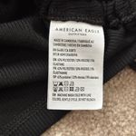 American Eagle Black Ruched Side Tie V-Neck Top Photo 5