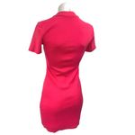 ZARA  Pink Rib Knit Collar V-neck Short Sleeve Mini Bodycon Sweater Dress Size M Photo 1