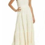 Eliza J  Ivory White Crochet Lace Tiered Boho Cotton Maxi Dress size 2,$178 Photo 0