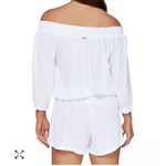 Raisin's  West‎ Coast Off-The-Shoulder Romper Cover-Up Swim Size Medium White NEW Photo 10