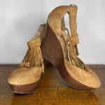 Elaine Turner  Suede Wedge Heels‎ Fringe Photo 0