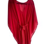 Elegant Red Swim Coverup Size L Photo 0