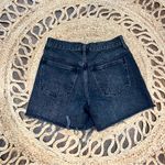 Madewell  Size 27 Relaxed Mid-length Denim Cut Off Shorts Black Photo 2