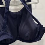 Athleta Maldives High Neck Bra Cup Bikini Top Underwire 34 D/DD Navy Photo 12