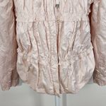 Chico's Light Pink Jacket with Layered Ruffles Size Medium Pink Satin Jacket Photo 2