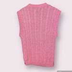 Current Air  Anthropologie Sleeveless Cable Sweater in  Barbie Pink - size XS Photo 1