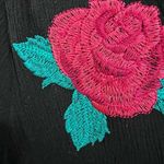 Altar'd State Altar’d State black and red roses floral vneck shift dress size small Photo 7