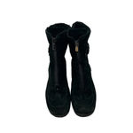 Aquatalia  Snow Boots Winter Weatherproof Suede Zip Front Combat Black Size‎ 7.5 Photo 1