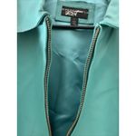 Black Rivet  Women's Mint Green Faux Leather Zip Up Jacket Coat Size L Photo 4