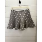 Elizabeth and James Elizabeth James Women's Gray Polka Dot A-Line Mini Skirt Size M Photo 3