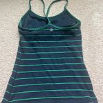 Lululemon Power Y Tank - Navy & Green Stripes Photo 1