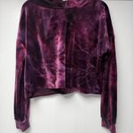 Charlotte Russe Tie-Dye Purple Crop Hoodie Photo 0