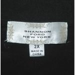 Shannon Ford Women's Black Blouse Top Size 2X Long Sleeve Stretch Open Weave Photo 6