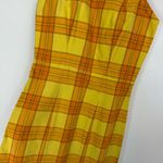Y2K Plaid Sundress Sz XS Yellow Orange Preppy Clueless Photo 5