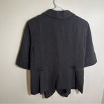 Lane Bryant Short Sleeve Blazer 3 Button Charcoal Gray 16 Photo 4