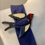 Fiorucci Navy Blue Sweetheart Neckline Mini Sundress w/ bird accent size 44 / 10 Photo 5