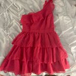 Showpo Hot pink Ruffle tier mini dress Photo 0
