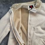Gallery Shearling Jacket- Cream Faux Fur and Suede Lined Jacket Size XL Photo 3