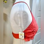 Free People NWT INTIMATELY June T-Back Halter Eyelet Bralette in Coral Sz M Photo 3