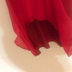 BCBGeneration Baby Doll Red Ruby Ruffle Slip cocktail Dress Photo 5