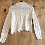 High Sierra Vintage  Knit 100% Cotton White Turtleneck Sweater Sz M Photo 2