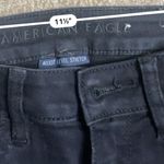 American Eagle  Black Hi-rise Jeggings Distressed Raw Hem Photo 4