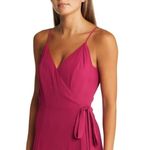 WAYF The Angelina Slit Wrap Maxi Gown Women's Small Pink Sleeveless Side Tie NWT Photo 10