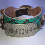 Leather Boho Freedom Interchangeable Charm Floral Boho Bracelet Brown Photo 5