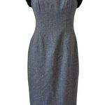 Shoshanna  tweed herringbone faux fur strapless bustier dress Photo 0