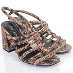 Free People ‎ Colette Cinched Heel Python Snakeskin Size 36.5 Sandal Photo 0