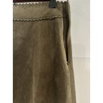 Soprano  Faux Suede Scalloped Hem Brown Boho Western Mini Skirt Sz S Photo 3