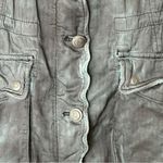 Free People  Double Cloth Jacket Military Drawstring distressed tie dyed Size S Photo 11