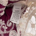 Leo & Nicole
Contrast Embroidered Lace Scoop Neck Scallop Edge 3/4 Sleeve Top PL Photo 10