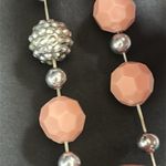 Women’s vintage pink/silver chunky beaded bracelet‎ one size stretches Pink Photo 7