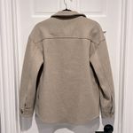 Avec Les Filles Boyfriend Shacket Oat Melange Small Khaki Tan Jacket Coat Photo 4