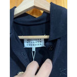 New Maison Margiela Black Short Sleeve Cotton Polo Shirt Made in Italy XS Photo 2
