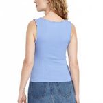 Old Navy Cinched Rib-Knit Tank Top  NWT Lighthouse Blue Small Photo 1