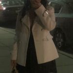 White House | Black Market Women's Cream Double-Breasted Coat Photo 4