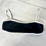 Caiser Elle Colorblock Removable Straps Bandeau Bikini Top Black/White Women's S Black Photo 3