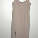 Show Me Your Mumu Show Me the Ring Champagne Stretch Eden Midi Dress Photo 0