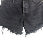 AGOLDE Parker Long Denim Cut Off High Rise Jean Shorts Fright Black Size 25 Photo 4