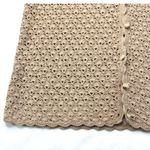 White Stag Crochet Sweater Vest Beige Ramie Cotton Large Boho Cottage Retro Hippy Festival Photo 7