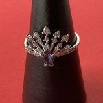 Bomb Party RBP5550 “Firework Shimmer” LC Tanzanite on Rhodium Size 11 Ring NWT Photo 0