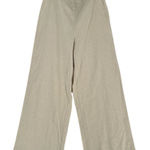 Faeriesty‎ Wide Leg High Rise Beige Linen Blend Side Zip Pants Size 2X Tan Photo 0