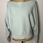 Free People  Hide and Seek Sweater Dolman Sleeve Light Blue Size S Boho Lounge Photo 0